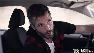 Stranded blond hair babe mature fucks hung stranger