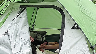 Sneaky Sex in the Tent at a Public Camp