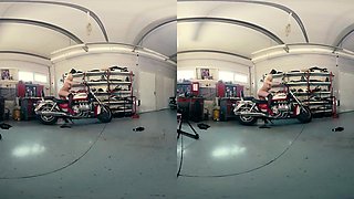 Blonde Stunner Gets Naughty in the Garage