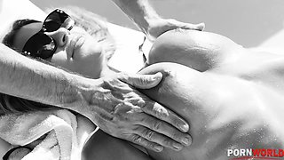 Zlata Shine’s Poolside Massage Leads to Oily Anal Fuck GP2229