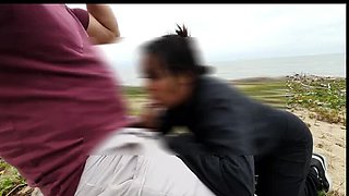 Naughty Latina Novinha Insaciavel Takes Big Cock Anal on Beach with Voyeurs