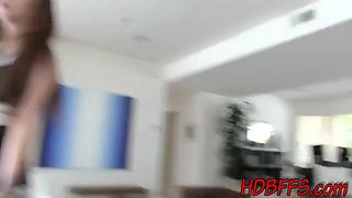 Teenages lesbians lick vagina