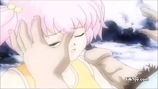 teen anime girl give blowjob sex in wild