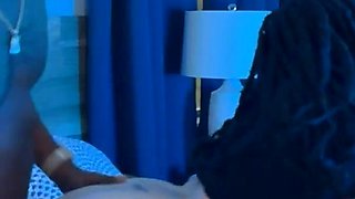 Blue Light Seduction: Angel & Jigga's Sensual Fuckfest
