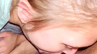 Sneaky Link with a White Slut Who Gags and Slurps BBC