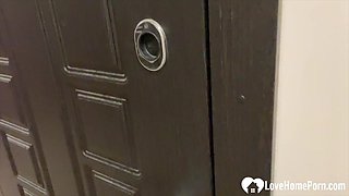 Paying for rent with her delicious body