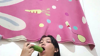 Ep 2 Stuffing a Cucumber with a and Playing Sexy in Front of the Camera