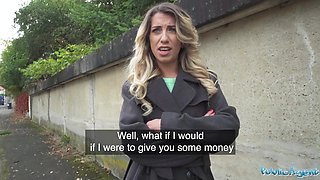 Megane Lopez gets a huge cock in her tight pussy POV
