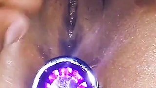 Sexy and Big Ass Mexican Receives Sexy Purple Anal Plug She Has a Very Hot Anus
