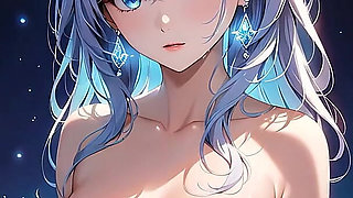 Aurora Eyes: a Beautiful Young Woman Glowing in Serene Ligh