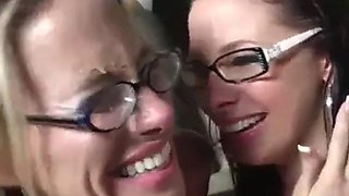 Gianna and Kylie Jizz on my glasses