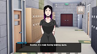 Anime girl Misskitty2k enjoys passionate kisses and steamy hentai action