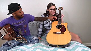 Mexicana blowjob with her big boobs