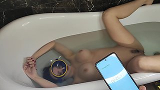 Underwater Fun with Fuck Machine and Huge Squirting Orgasm