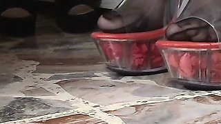 Tutti I Miei Tacchi Sexy E Collant Nero in Primo Piano per Te