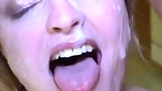 She Is Covered in Sperm