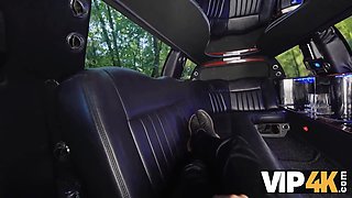Stacy Cruz & Denis take a wild ride in black stockings & drive like the VIP they are