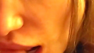 Hot homemade foot fetish & blowjob for a lover from a hot bitch Monika Fox
