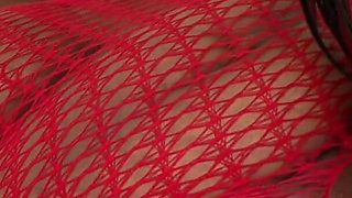 Massive tits black chick in bed rubbing their twats with dildo