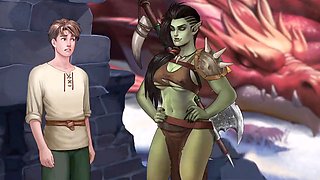 Cartoon characters getting it on in wild anime style