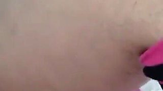 Desi Pornstar Netu Fucking Her Juicy Pussy with a Racket and Putting Her Middle Finger in Her Big Ass After Oiling Assho