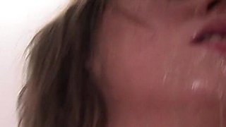 Innocent teen deepthroats big cock