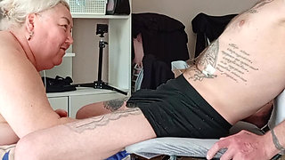 blowjob and cum in stepmom's mouth