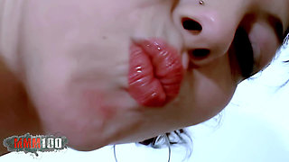 Sonia Sanchez: Lovely Teen Brunette Sonia Sanchez Doing a Strip