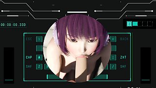 Cute japanese anime catgirl gets fucked on a space station