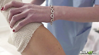 Skinny Nurse GILF Scarlet Louse Wanted a Creampie