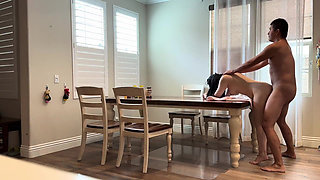 Fuck My Buddy’s Wife on the Dining Table While He’s Out of Town