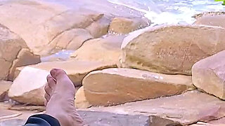 Handjob Surprise Ejaculation on the Beach
