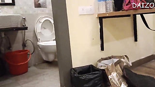 Wife Cheated Her Husband and Eating Cum of His Ex Boyfriend in Bathroom