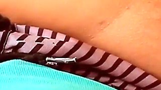 Hot Latina Cameltoe and Rubbing Her Pussy Over My Clothed Cock