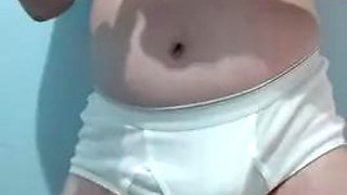Teasing and jerking off in my sexy vintage Fruit of the Loom tighty whities with audio