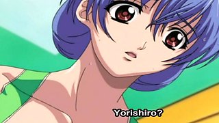 Busty Hentai Slut Seduces Young Boy at Public Pool