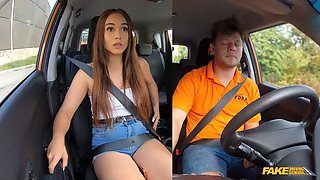 Ginebra Bellucci gets her first driving lesson with Michael Fly