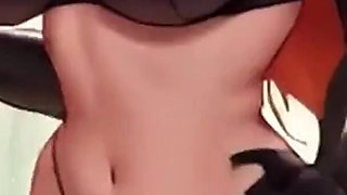 Sexy Outfits Try on and Dancing! Teasing Big Boobs and Perfect Body! Cartoon