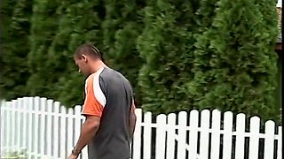Busty Brunette Fucks Hard Cock Outdoors