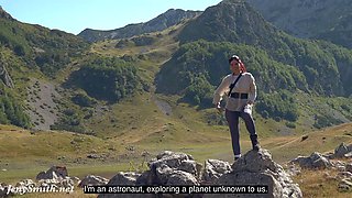 Hiking in a canyon