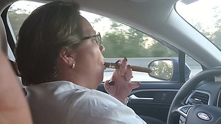 Cigar Exhibitionist Dawn on the Highway