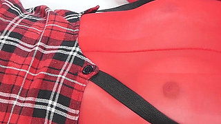 Elena Clarck Full Red Encasement Sex