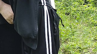 Mother-in-law Sucks My Dick in a Park and Swallows Cum