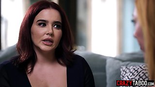 Huge melons lesbian riding mommies face