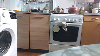 I'm Watching Cute Teen Assol in the Kitchen After Hot Sex