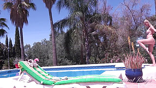 Auntjudys - Hot Horny MILF Lynna Nilsson Gets Naughty by the Pool