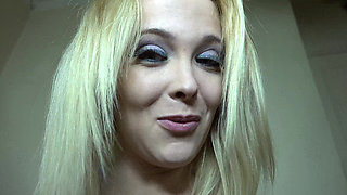 The Pretty Blonde Slut Loves Big Dicks in POV