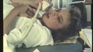 Retro Secretary on Desk: Babe, Vintage  Boss Porn