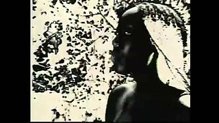 Young Black Girl with Hairy Pussy Enjoys Monster Black Cock That Cums on Her Body