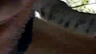 Outdoor sex with an amateur Italian couple, redhead wife, and her dude